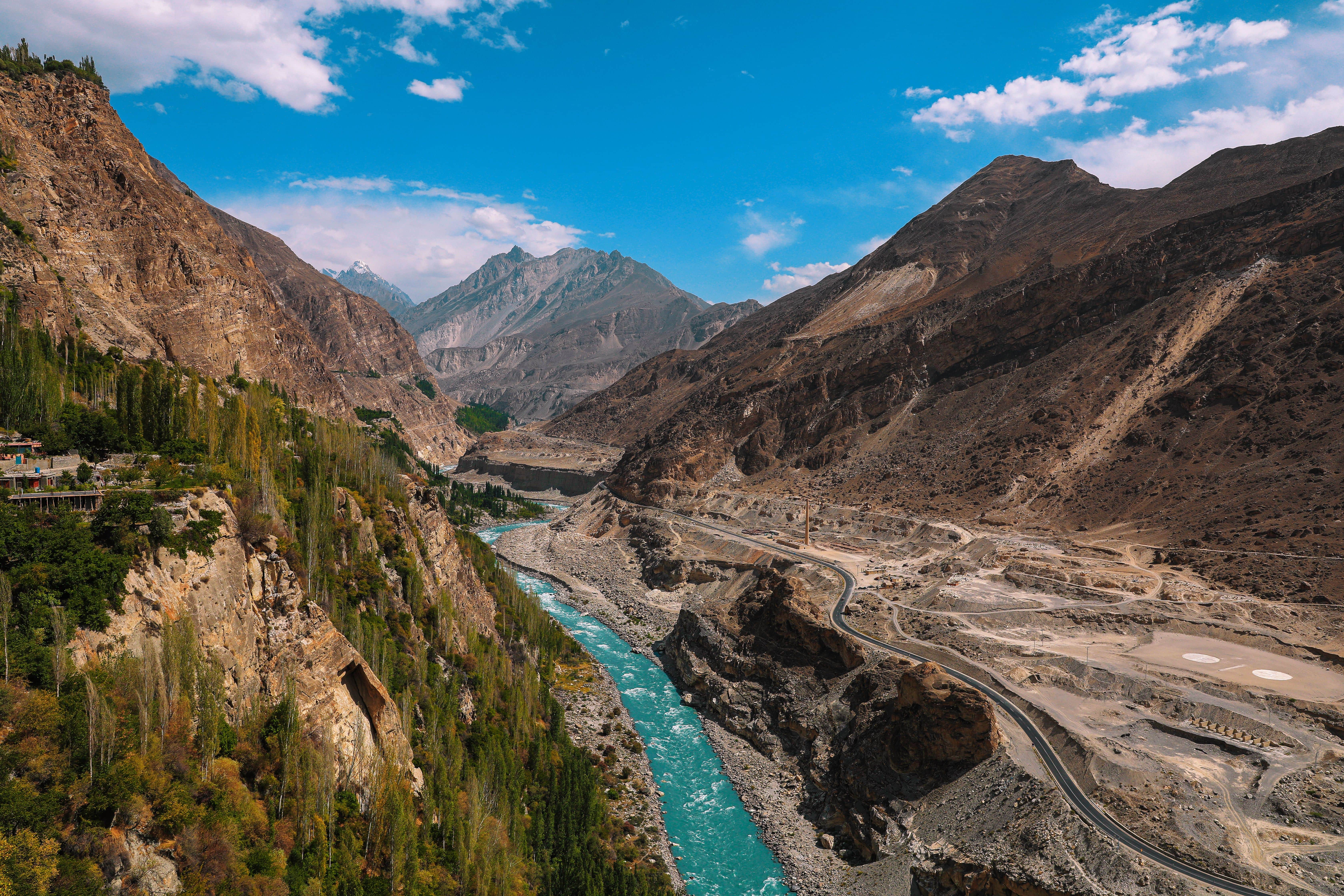 aerial shot of the hunza river surrounded by mount 2025 02 02 13 16 42 utc min